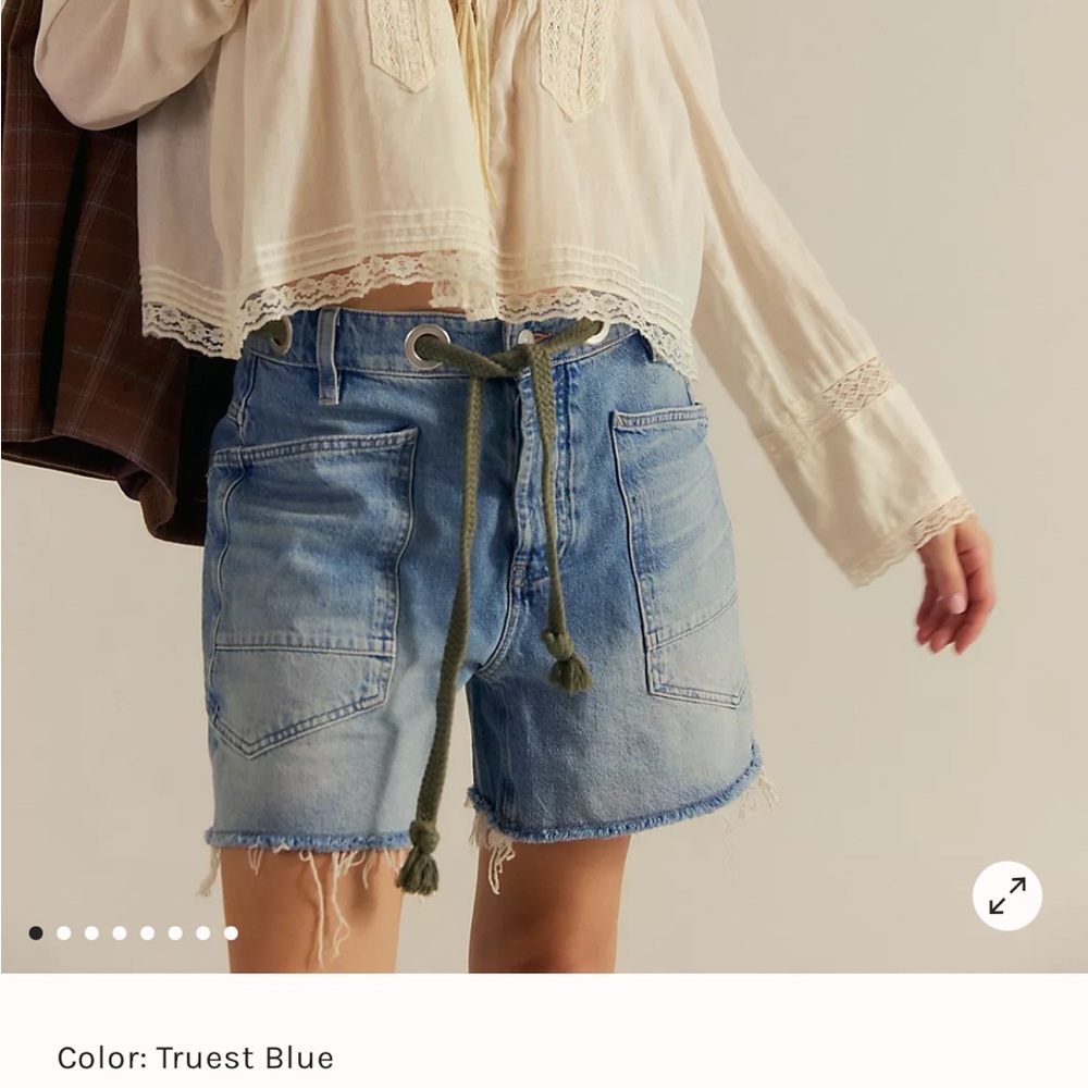 We The Free Truest Blue Denim Jean Shorts